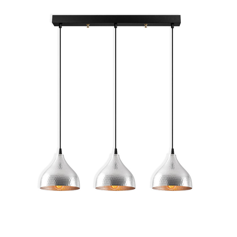 Corrigan Studio® 3 Lights Metal Body Adjustable Height Kitchen Island